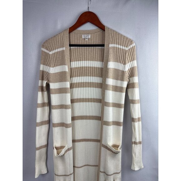 Jaclyn Smith Cream & Tan Cardigan - Picture 1 of 6